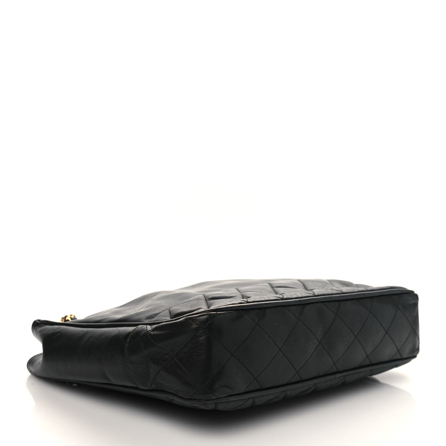 Lambskin Quilted Shoulder Bag Black