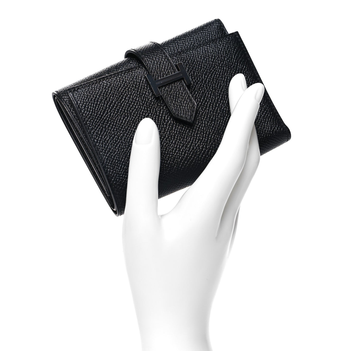 Epsom Tri-Fold Compact Monochrome Bearn Wallet Black