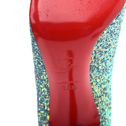 Christian Louboutin Glitter Pigalle Follies 100 Pumps 36.5 Dragonfly Etincelle 9 of 10