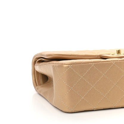 Chanel Pearly Caviar Quilted Jumbo Double Flap Gold 8 of 10