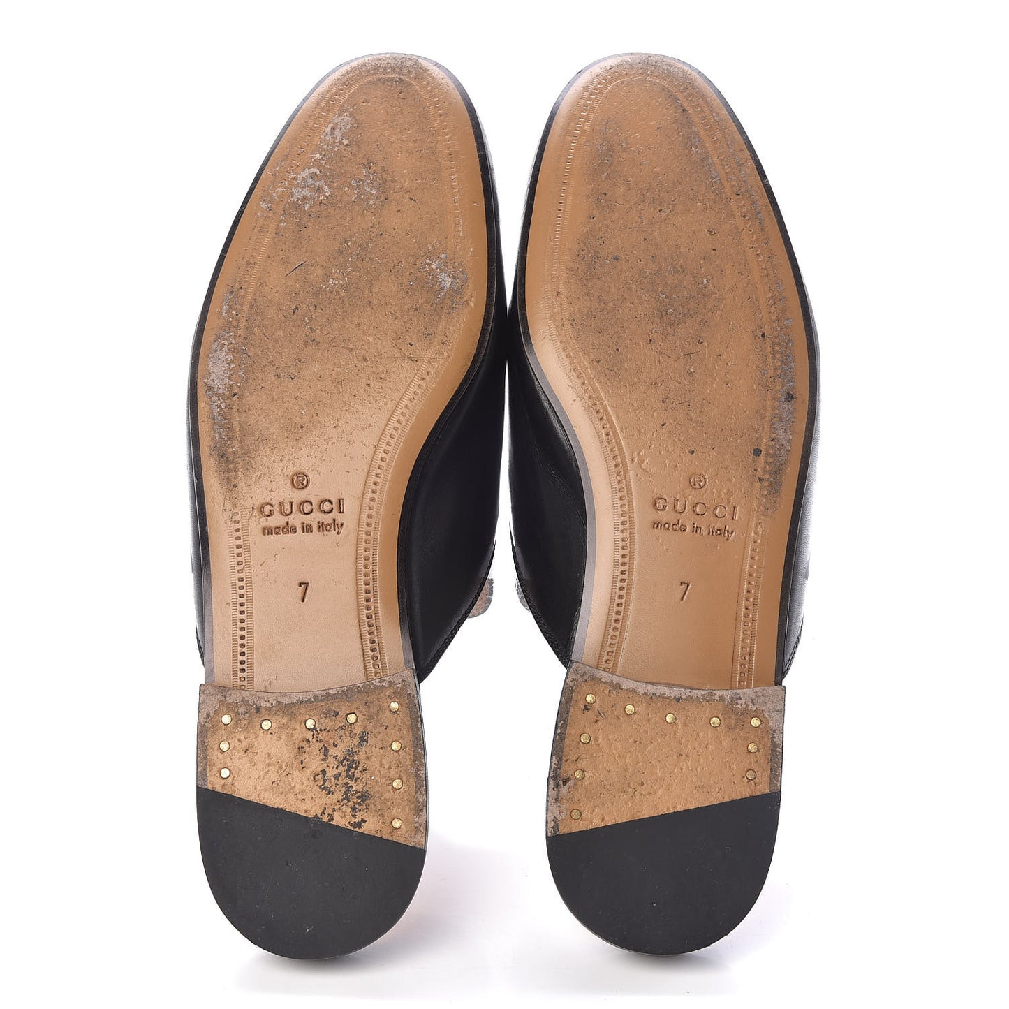Calfskin Tiger Embroidered Mens Princetown Slippers 7 Black