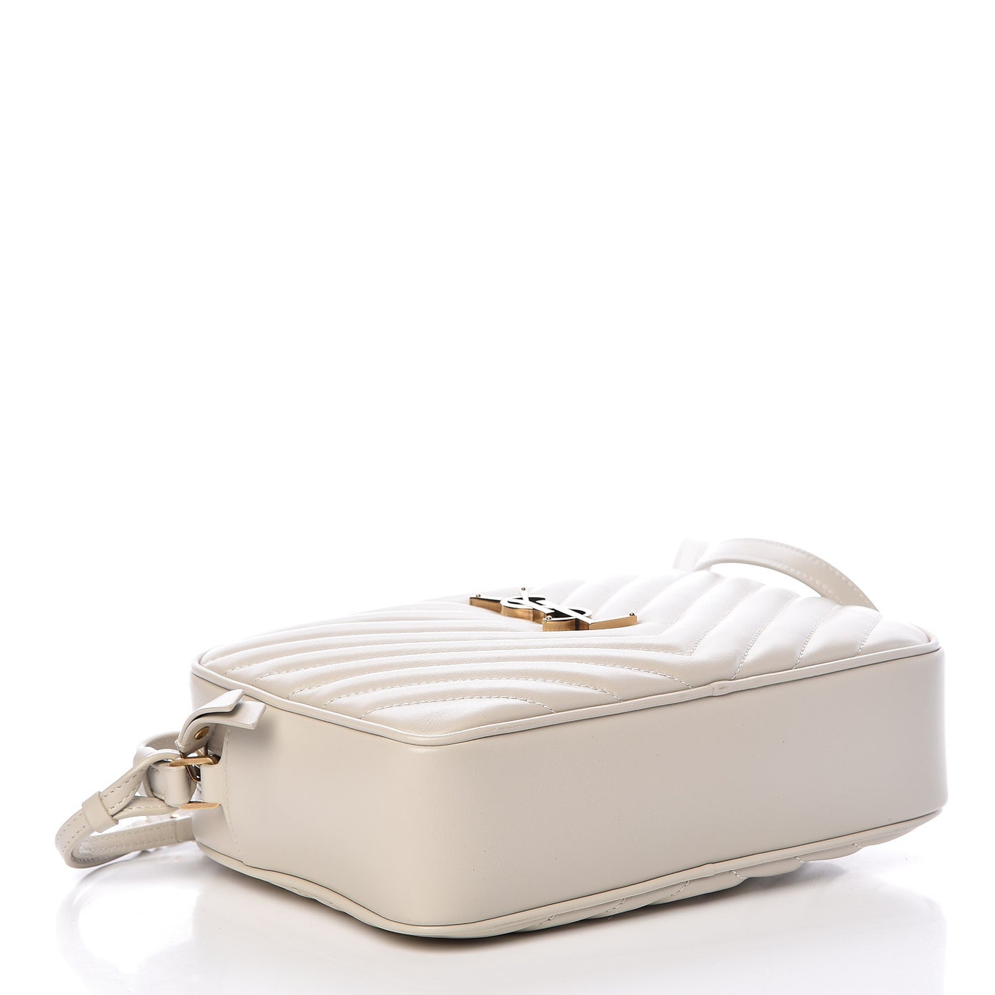 Calfskin Matelasse Monogram Lou Camera Bag Crema Soft