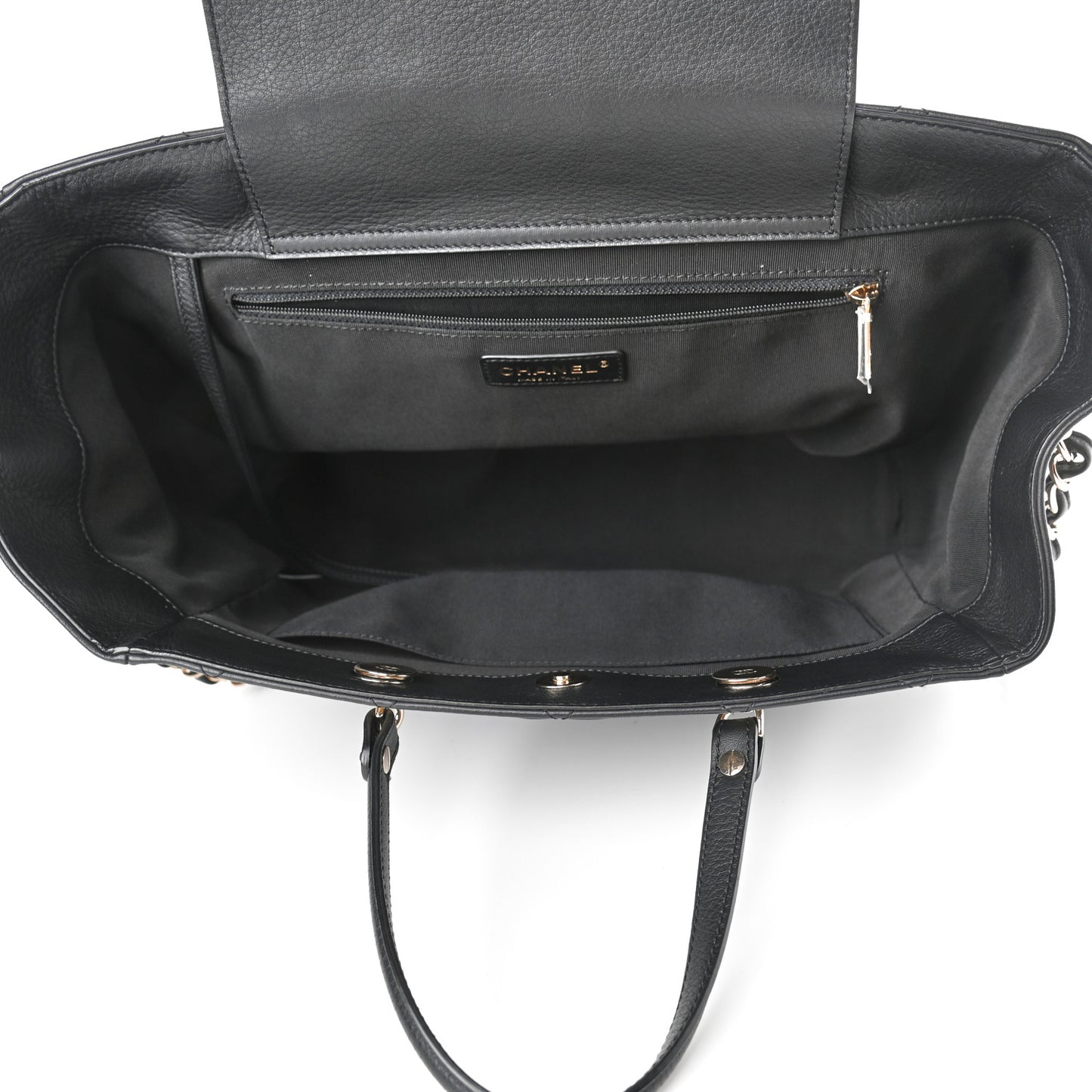 Bullskin Stitched Medium Shopping Bag Black