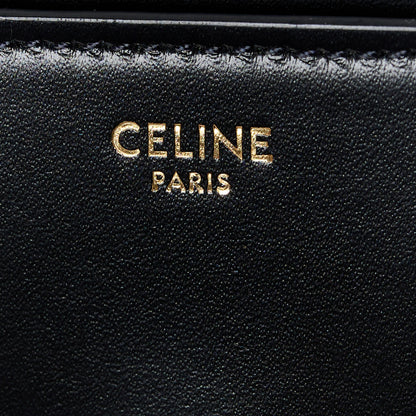 Celine Satinated Calfskin Mini 16 Top Handle Bag Black 8 of 14