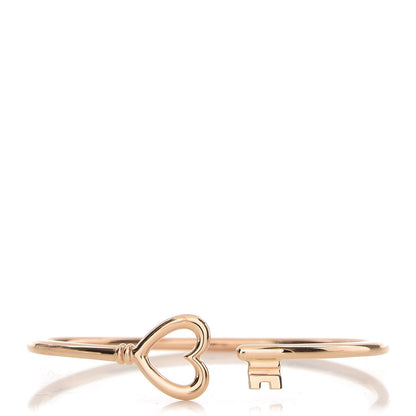 Tiffany 18K Rose Gold Wire Heart Bracelet 1 of 3