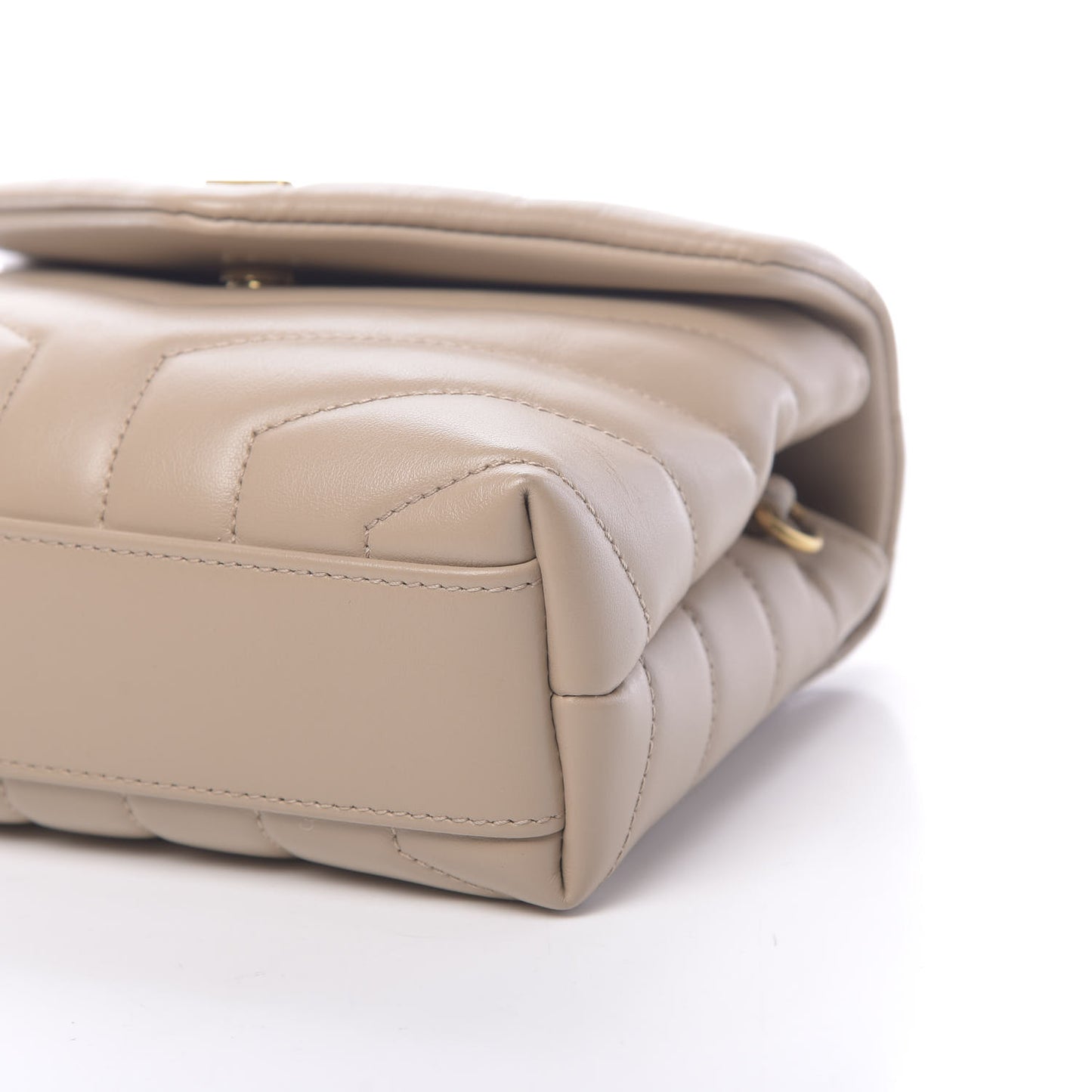 Calfskin Y Quilted Monogram Toy Loulou Crossbody Bag Dark Beige