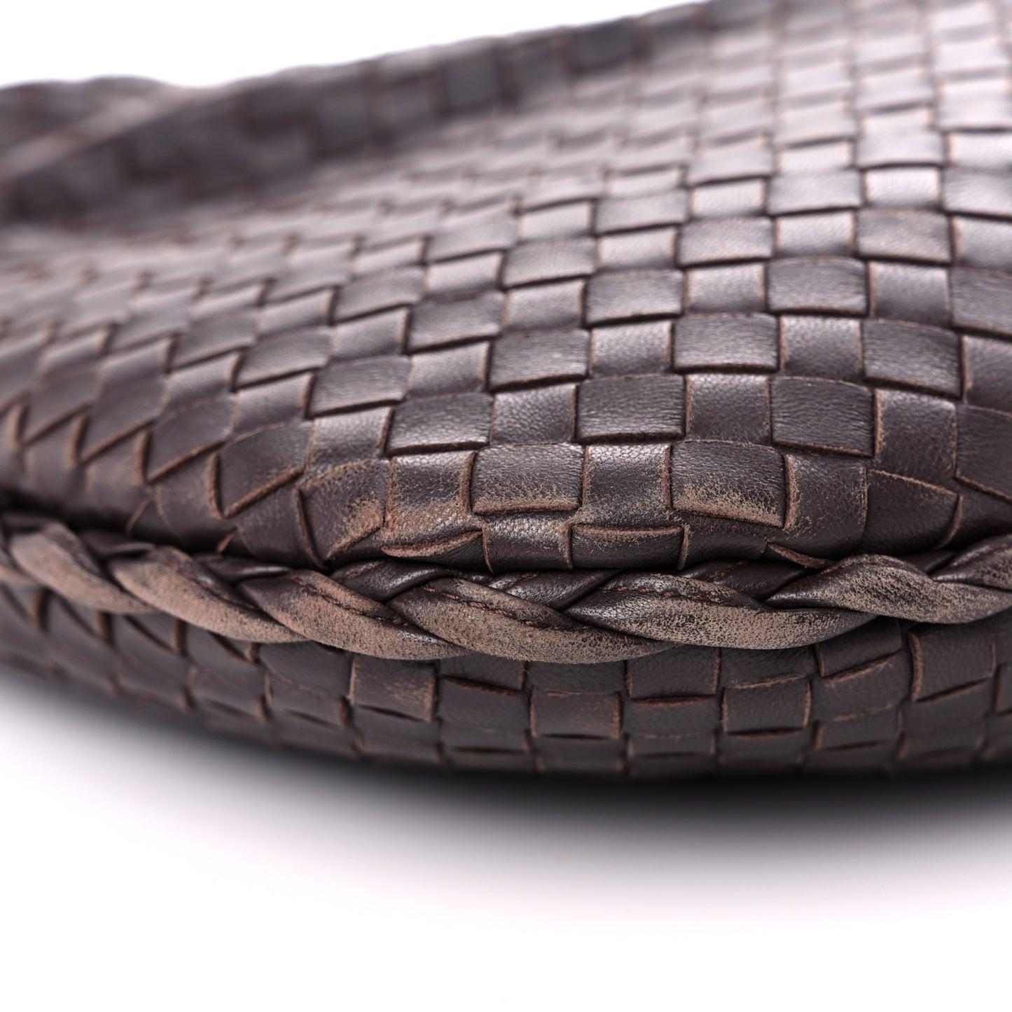 Nappa Intrecciato Large Veneta Hobo Ebano