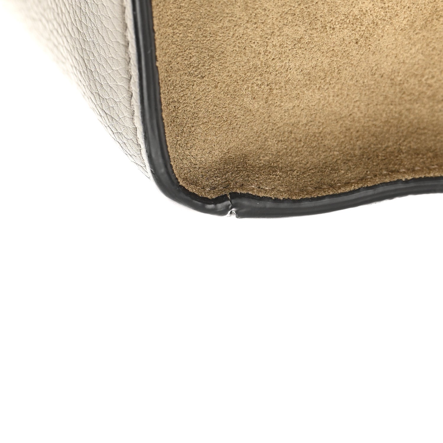 Celine Drummed Calfskin Suede Medium Trapeze Souris 13 of 21