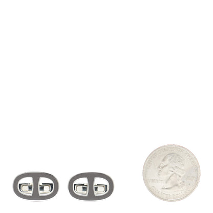 Hermes Lacquer Palladium Marine Cufflinks 2 of 6
