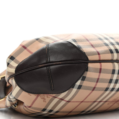 Burberry Haymarket Check Medium Willenmore Hobo Chocolate 7 of 10