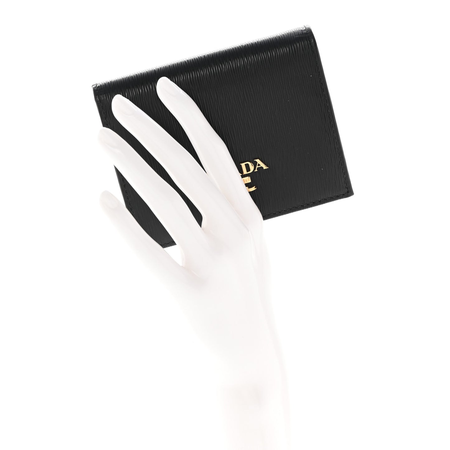 Vitello Move Bi-Fold Card Holder Wallet Black Lacca