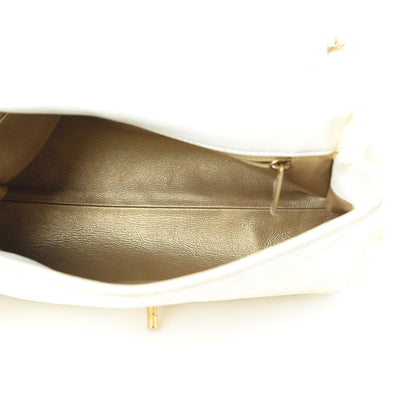 Chanel Lambskin Quilted Large Side-Packs White 7 of 28