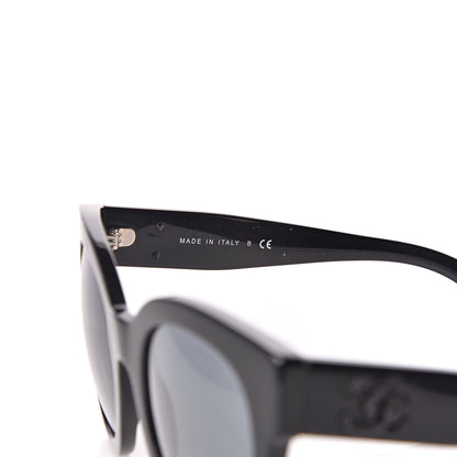 Chanel Acetate Butterfly Signature CC Sunglasses 5358 Black 6 of 7