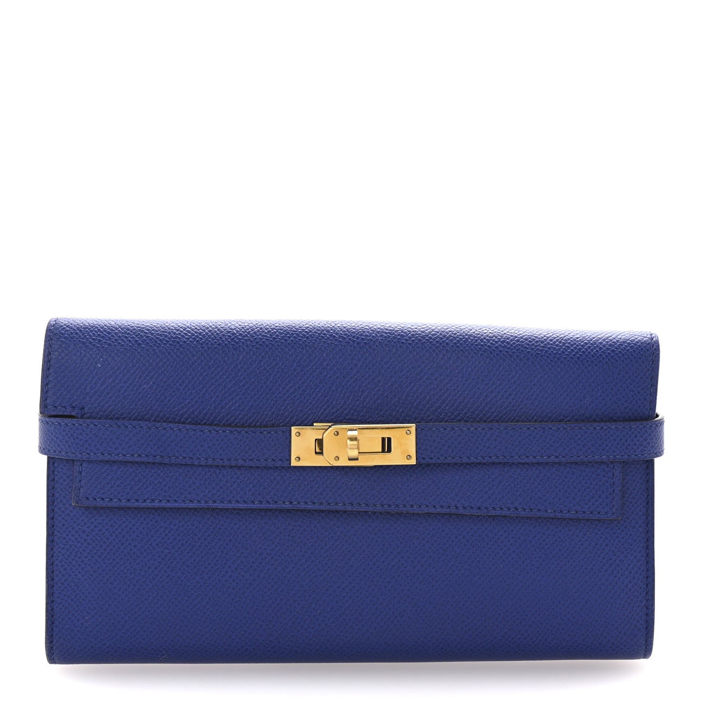 Epsom Kelly Longue Wallet Bleu Electrique