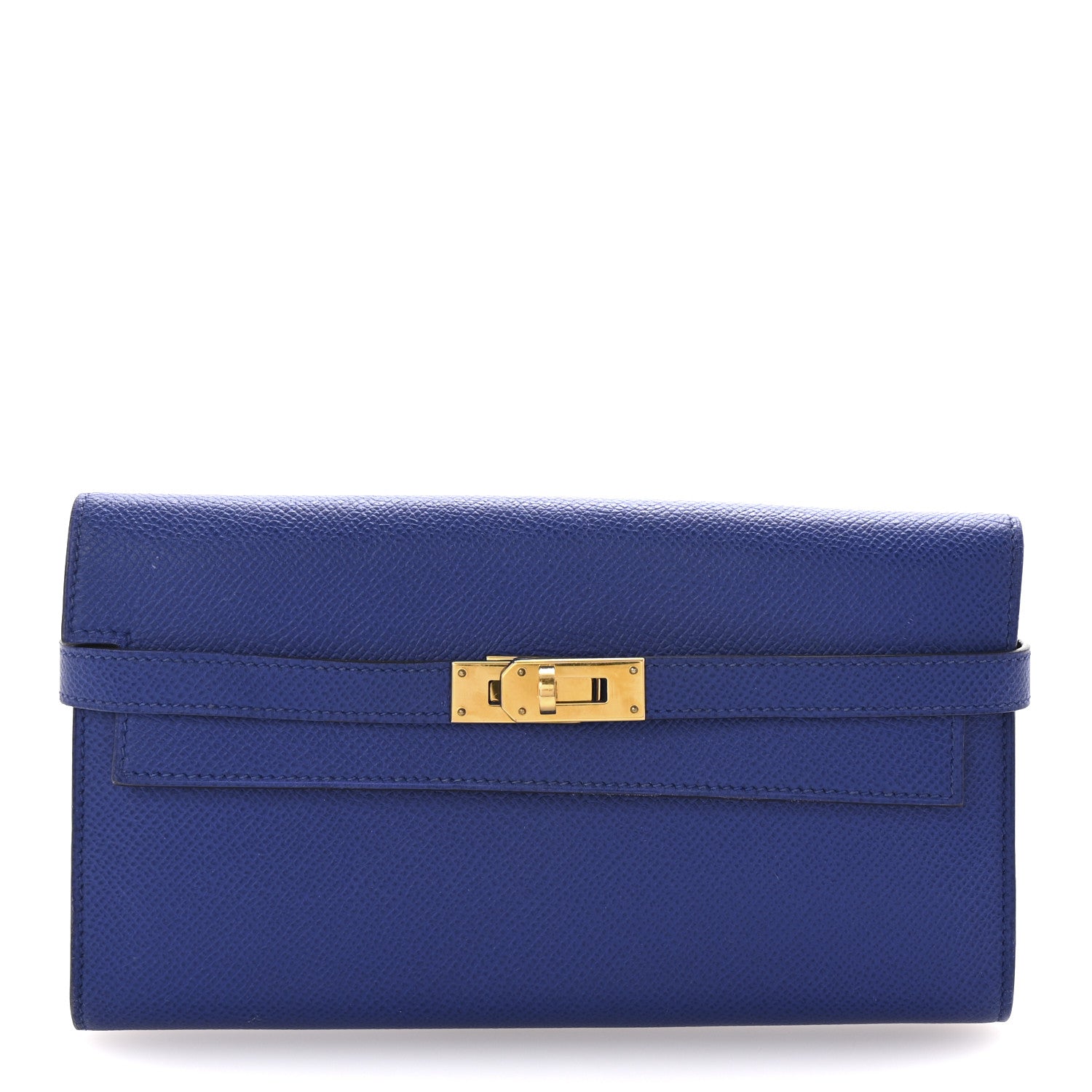 Hermes Epsom Kelly Longue Wallet Bleu Electrique 1 of 7