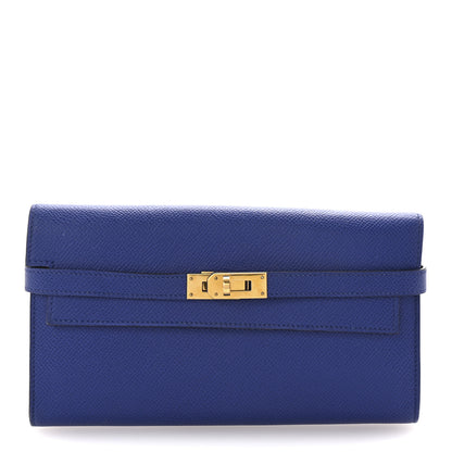 Hermes Epsom Kelly Longue Wallet Bleu Electrique 1 of 7