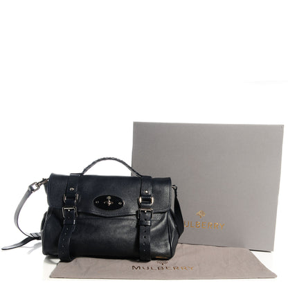 Mulberry Polished Buffalo Alexa Satchel Midnight Blue 7 of 13