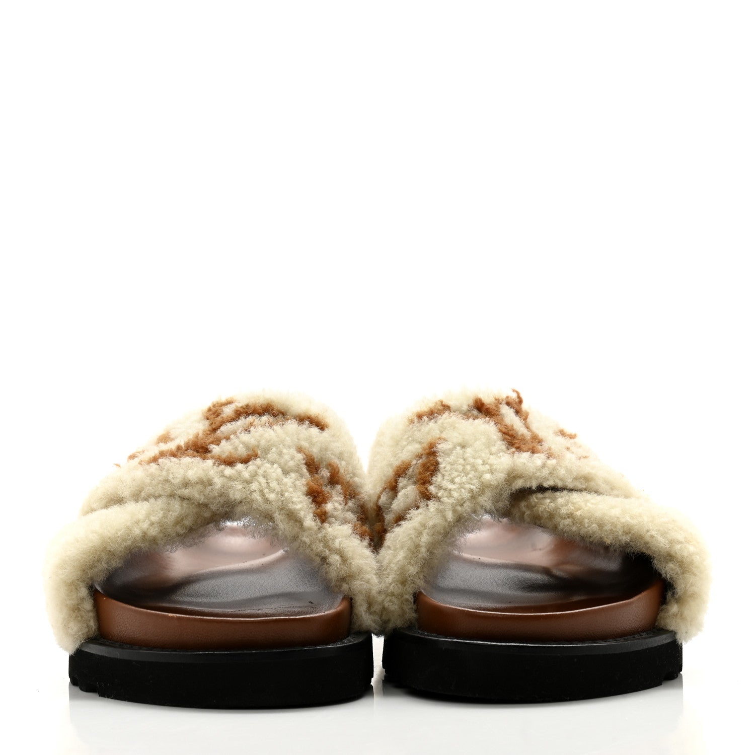 Louis Vuitton Shearling Paseo Flat Comfort Sandal 36.5 Nude 2 of 9
