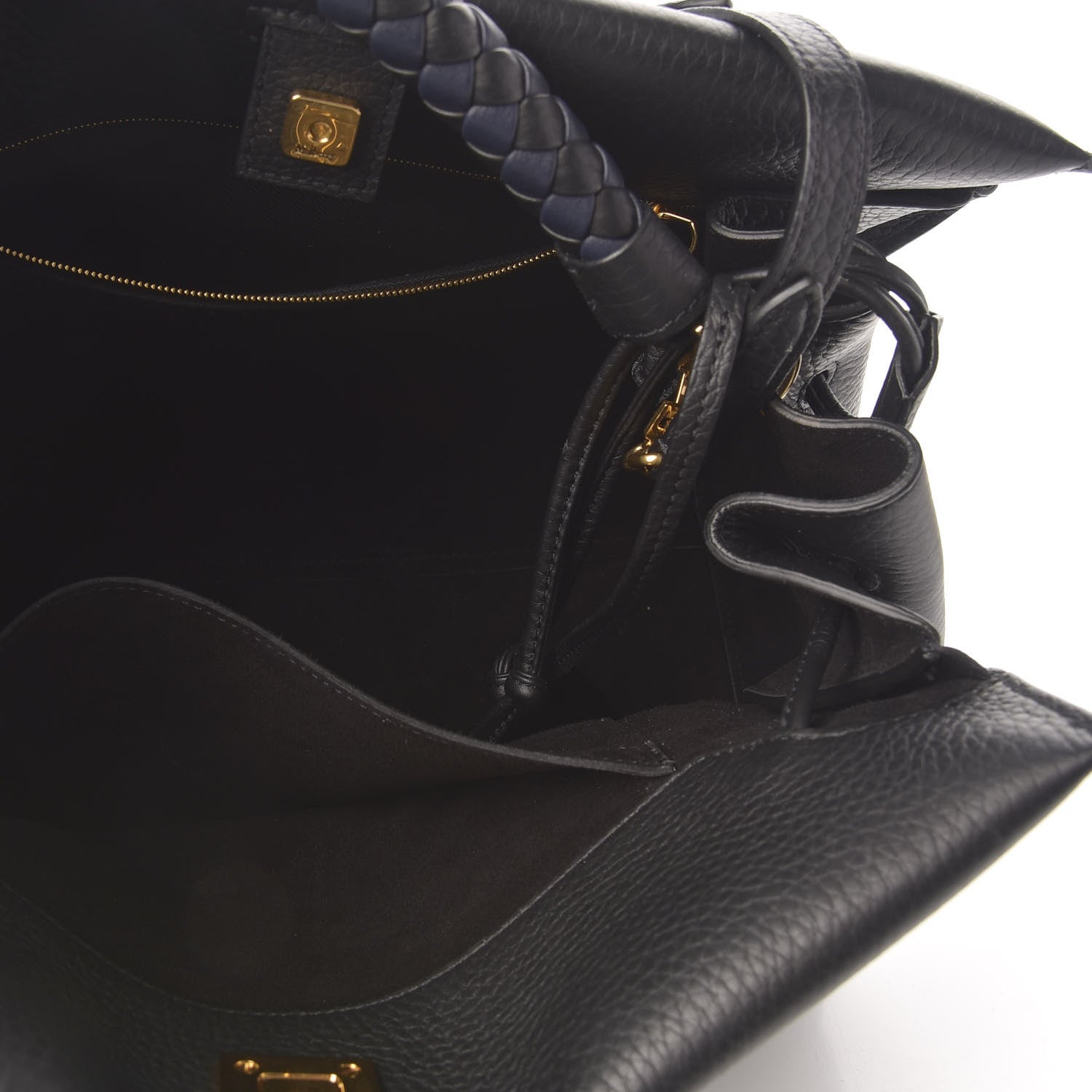 Mulberry Heavy Grain Iris Tote Midnight Black 7 of 9