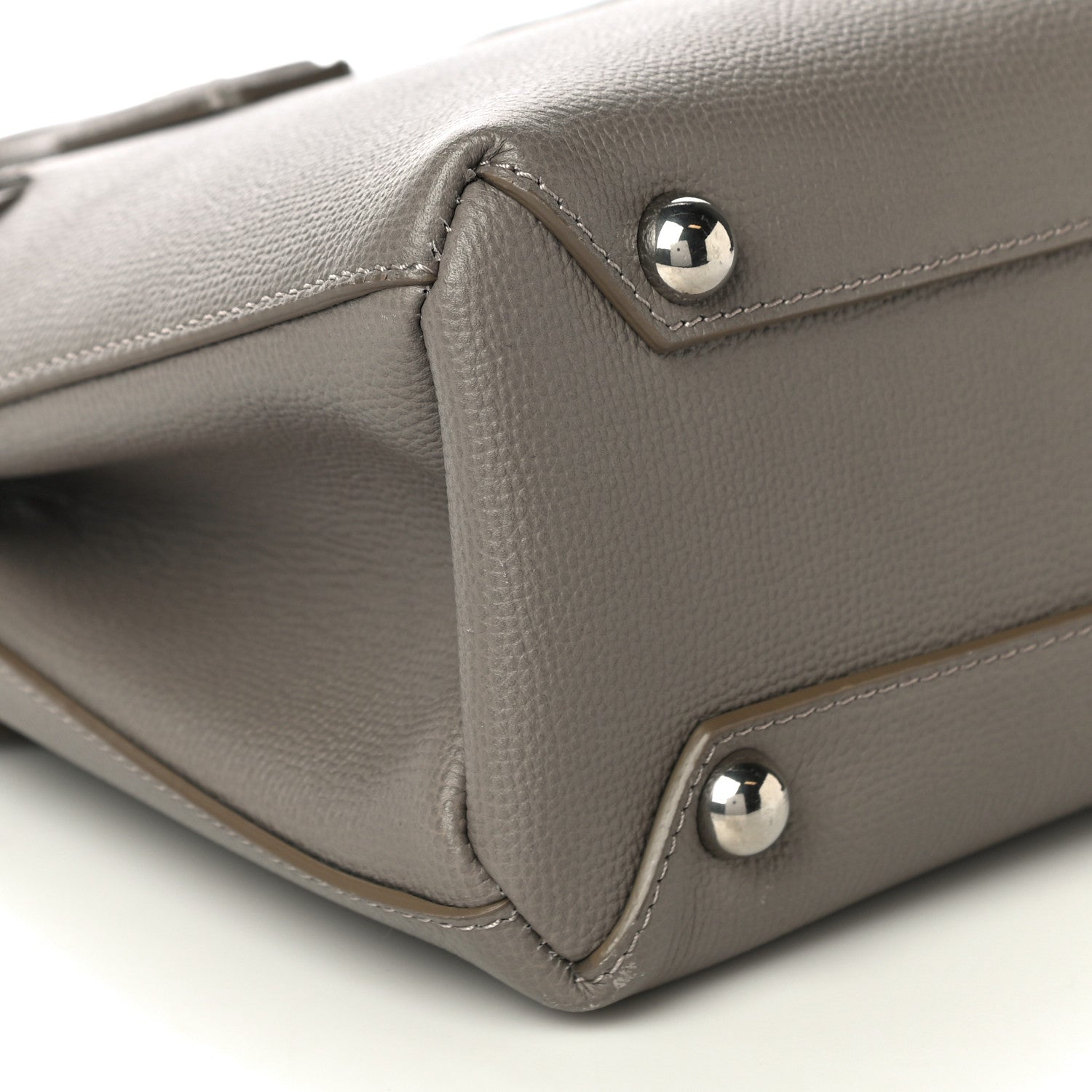 Burberry Derby Calfskin House Check Small Banner Tote Pale Taupe 9 of 10