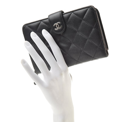 Chanel Lambskin Quilted Zipped Pocket Wallet Black 2 of 19