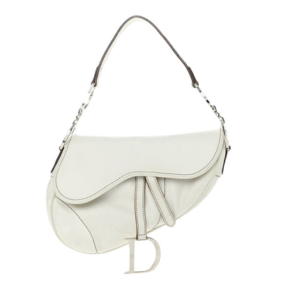 Christian Dior Calfskin Saddle Bag White 1 of 27