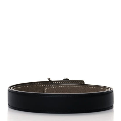 Hermes Swift Epsom 24mm H Cursives Belt 75 Black Etoupe 2 of 6