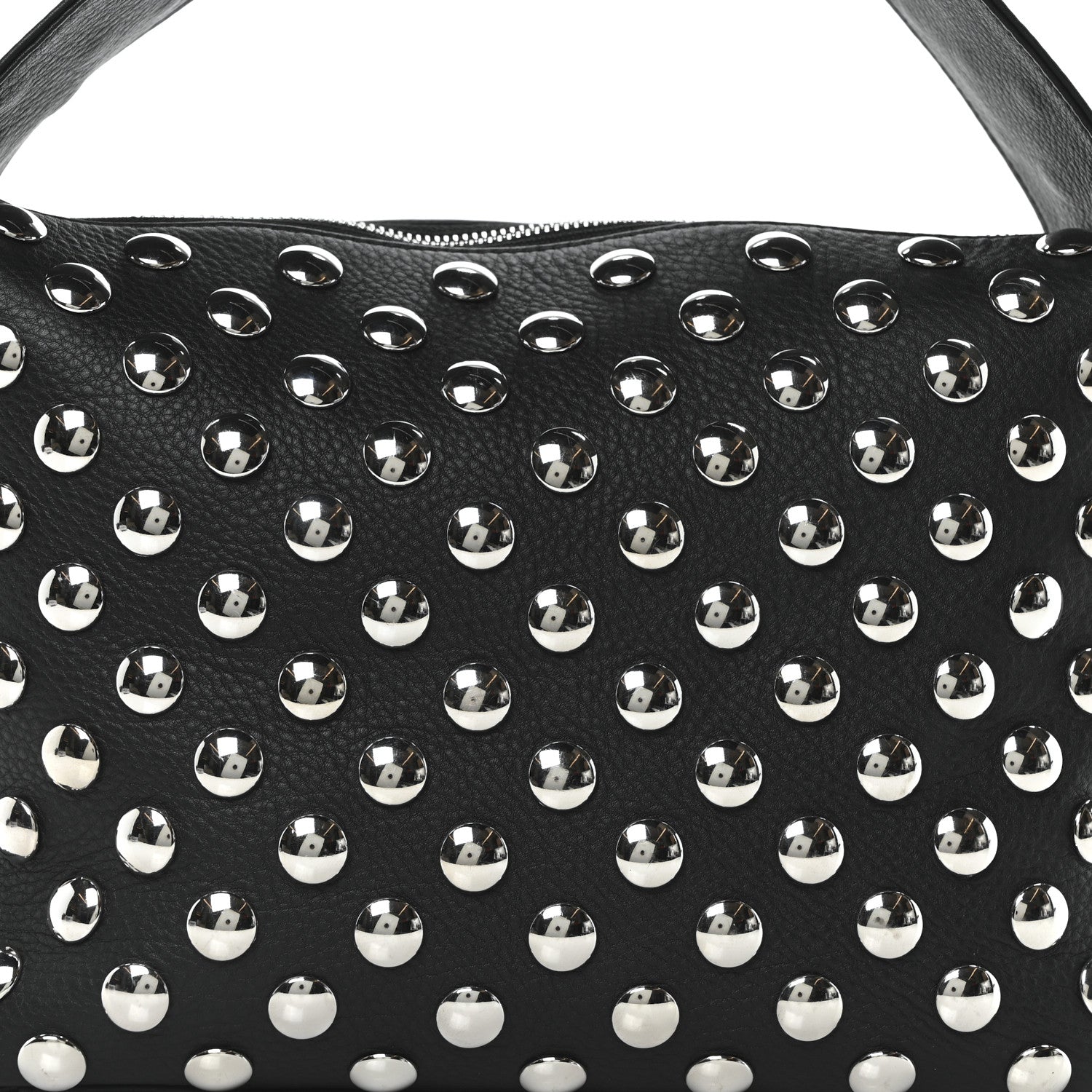 Khaite Pebbled Sport Calfskin Studded Elena Black 7 of 9