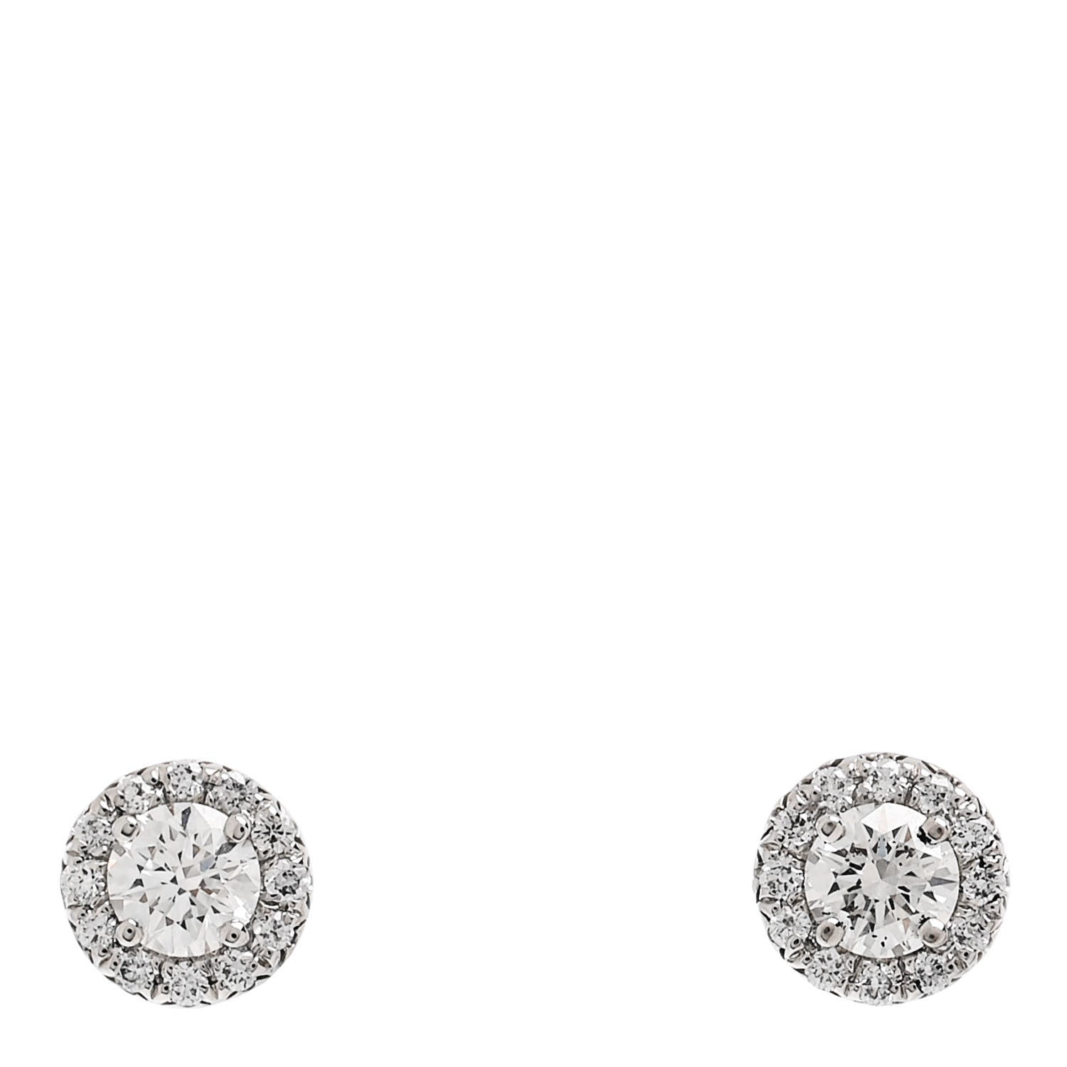 Tiffany Platinum Diamond .32ctw Soleste Earrings 1 of 5