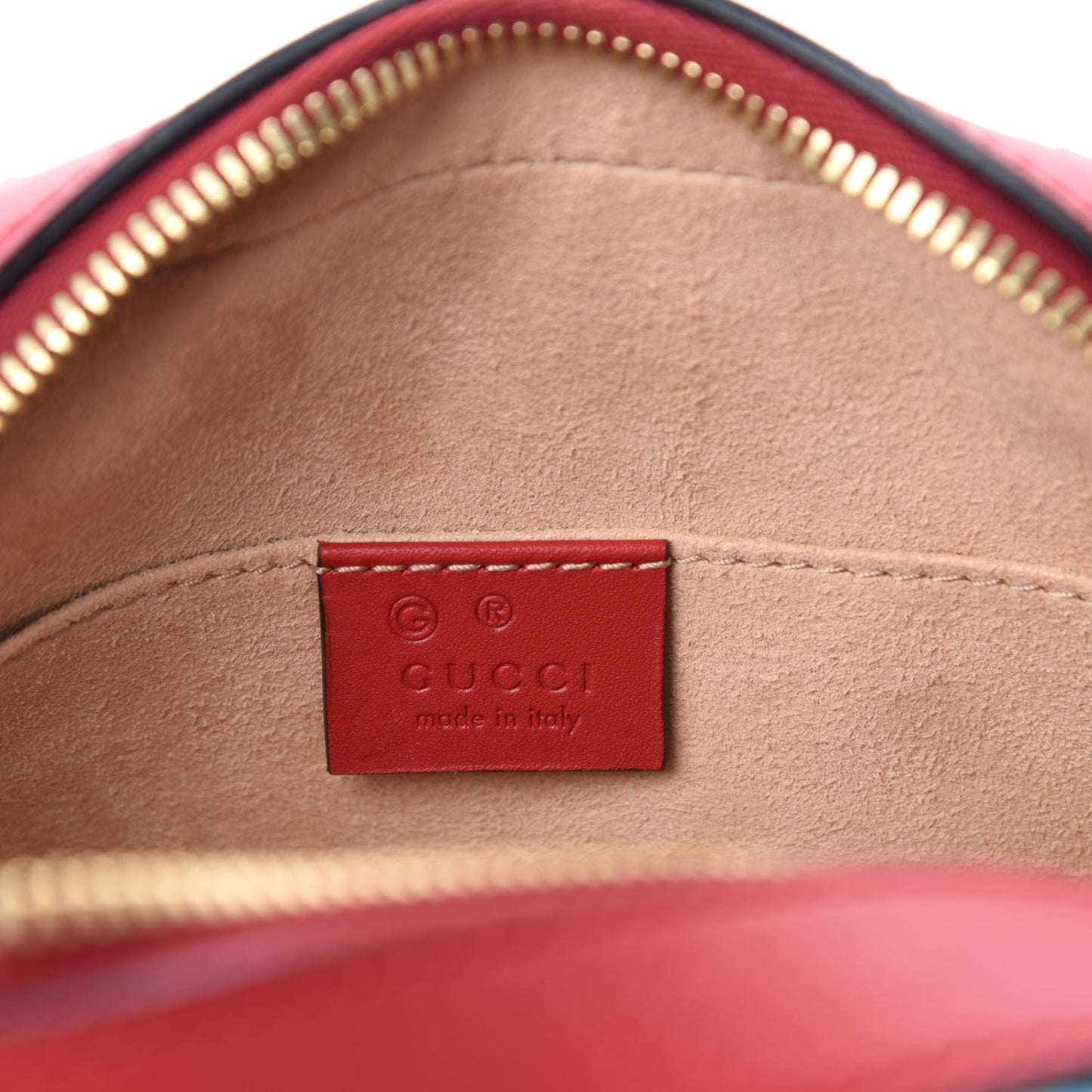 GG Supreme Monogram Blooms Mini Chain Shoulder Bag Beige Blue Navy Hibiscus Red
