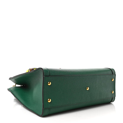 Gucci Wonka Grain Calfskin Small Diana Tote Bag Green Yellow Fluo 7 of 17