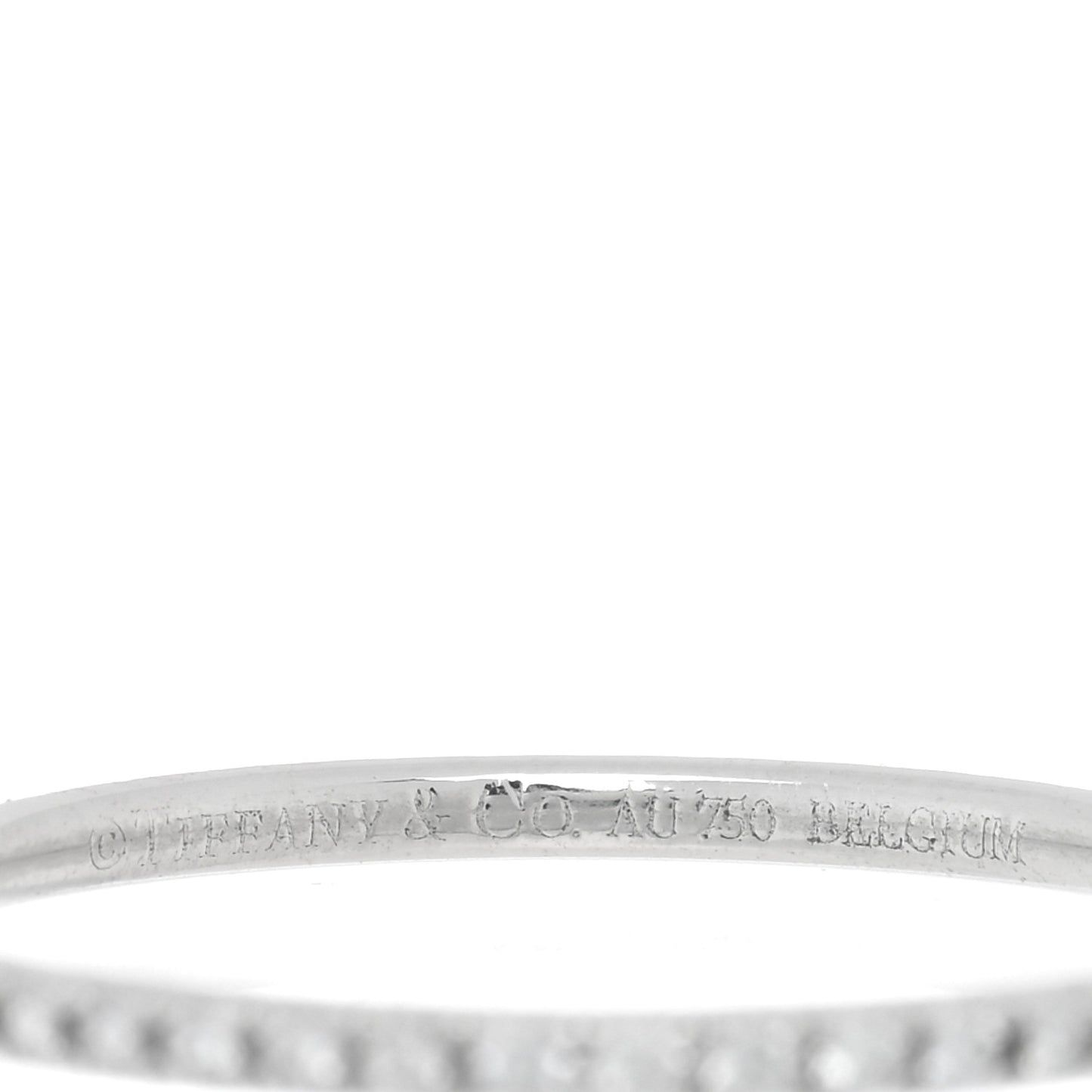 18K White Gold Diamond Metro Full Eternity Band Ring 54 7