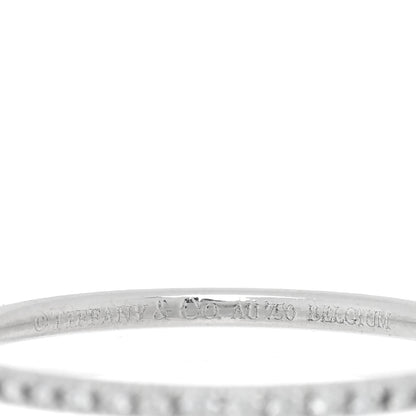 Tiffany 18K White Gold Diamond Metro Full Eternity Band Ring 54 7 4 of 5