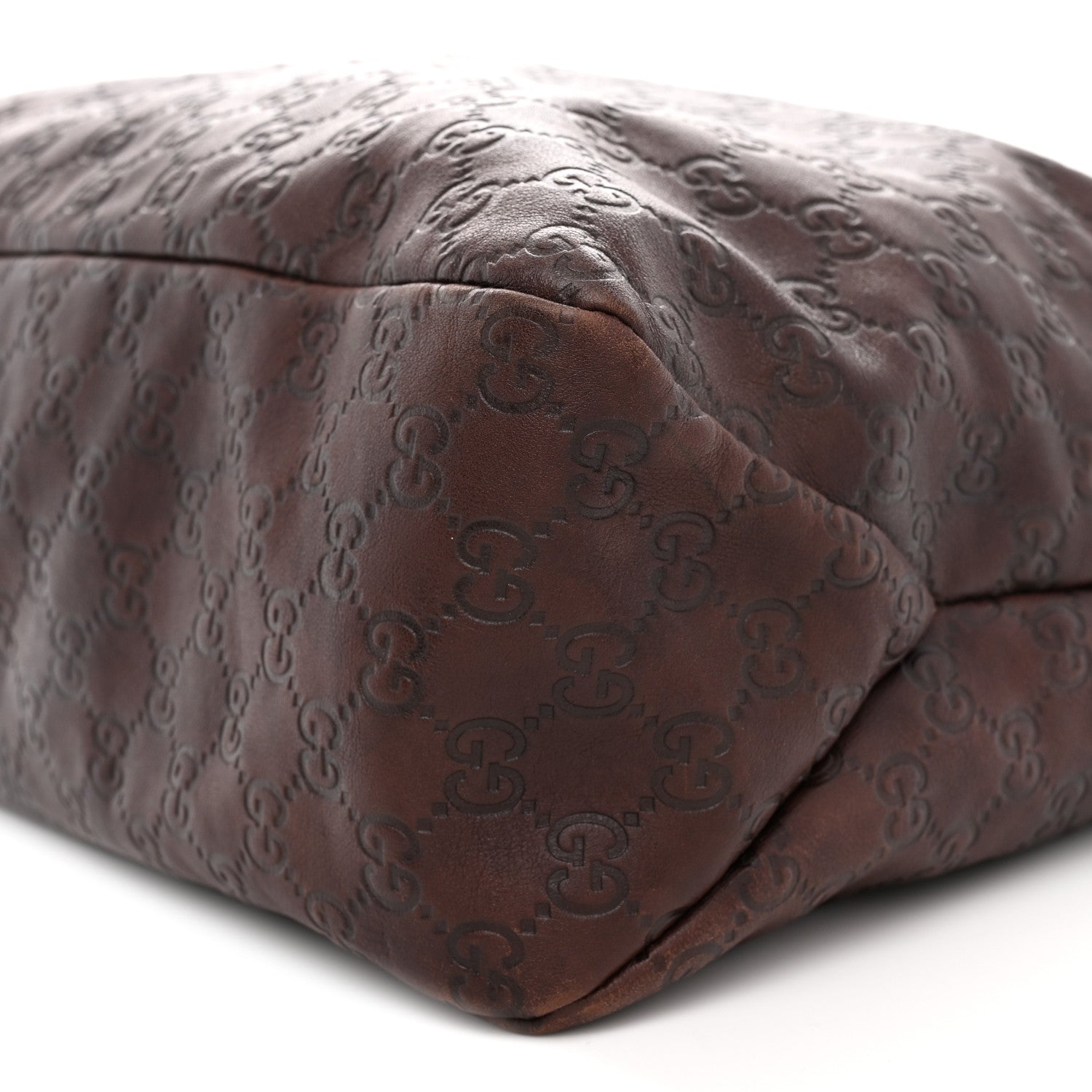 Gucci Guccissima Large Horsebit Chain Hobo Chocolate 10 of 12