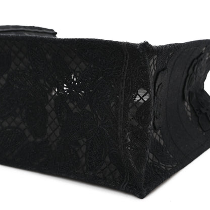 Christian Dior Embroidered 3D Macrame D-Lace Butterfly Medium Book Tote Black Multicolor 10 of 10