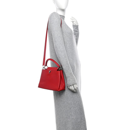 Louis Vuitton Taurillon Capucines BB Rubis 2 of 16