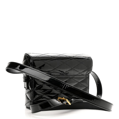 Saint Laurent Patent Matelasse Monogram June Box Bag Black 3 of 9