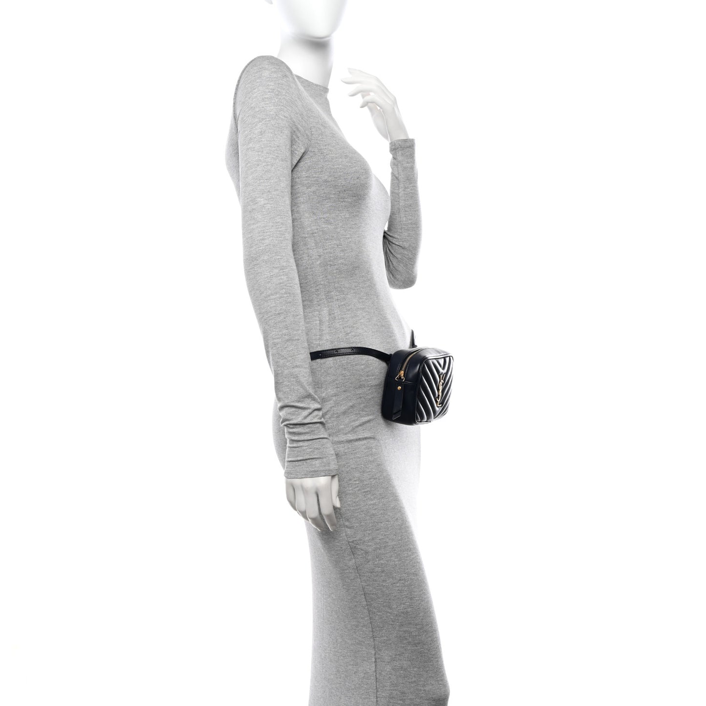 Calfskin Matelasse Monogram Lou Belt Bag Deep Marine