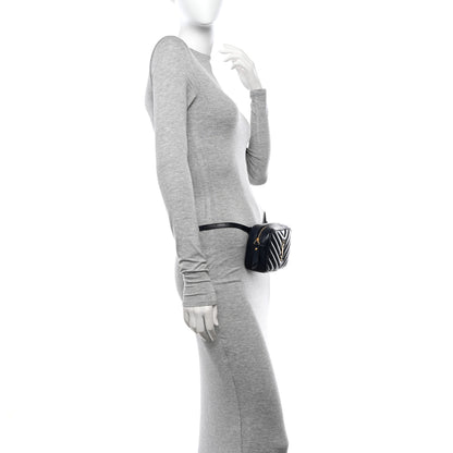 Saint Laurent Calfskin Matelasse Monogram Lou Belt Bag Deep Marine 2 of 11