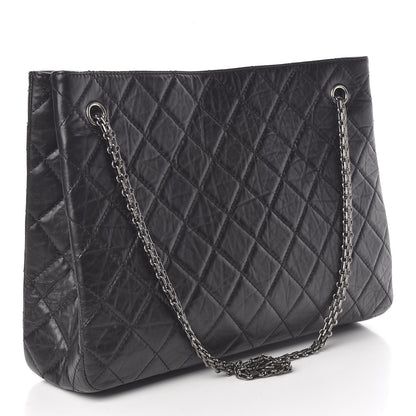 Chanel Aged Calfskin Quilted Reissue 2.55 Tote Black 3 of 10
