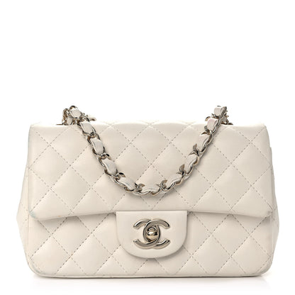 Chanel Lambskin Quilted Mini Rectangular Flap White 1 of 12