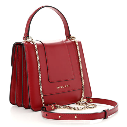Bulgari Calfskin Serpenti Forever Top Handle Red 3 of 11