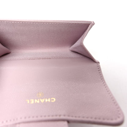 Chanel Caviar Quilted Flap Card Holder Wallet Light Pink 5 of 9