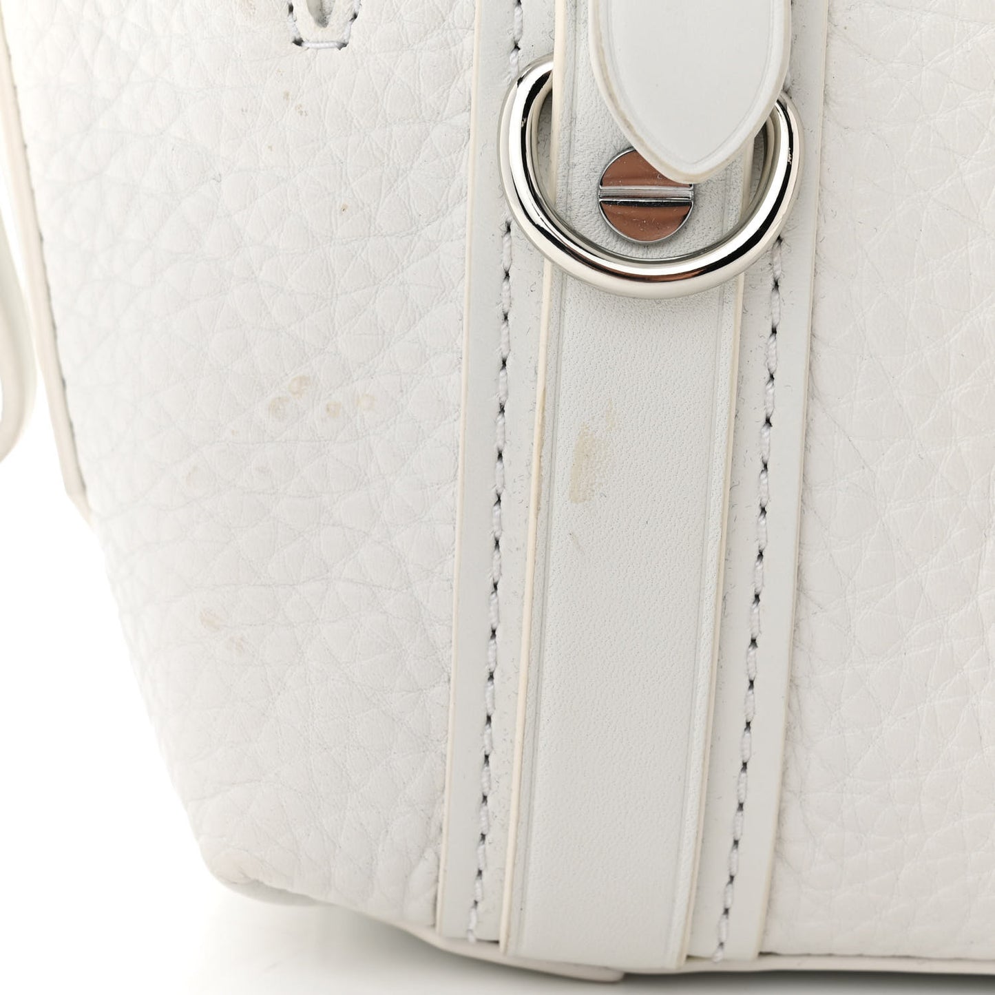 Pebbled Calfskin Mini Emile White