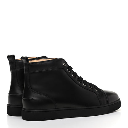 Christian Louboutin Calfskin Mens Louis High Top Sneakers 42 Black 4 of 9