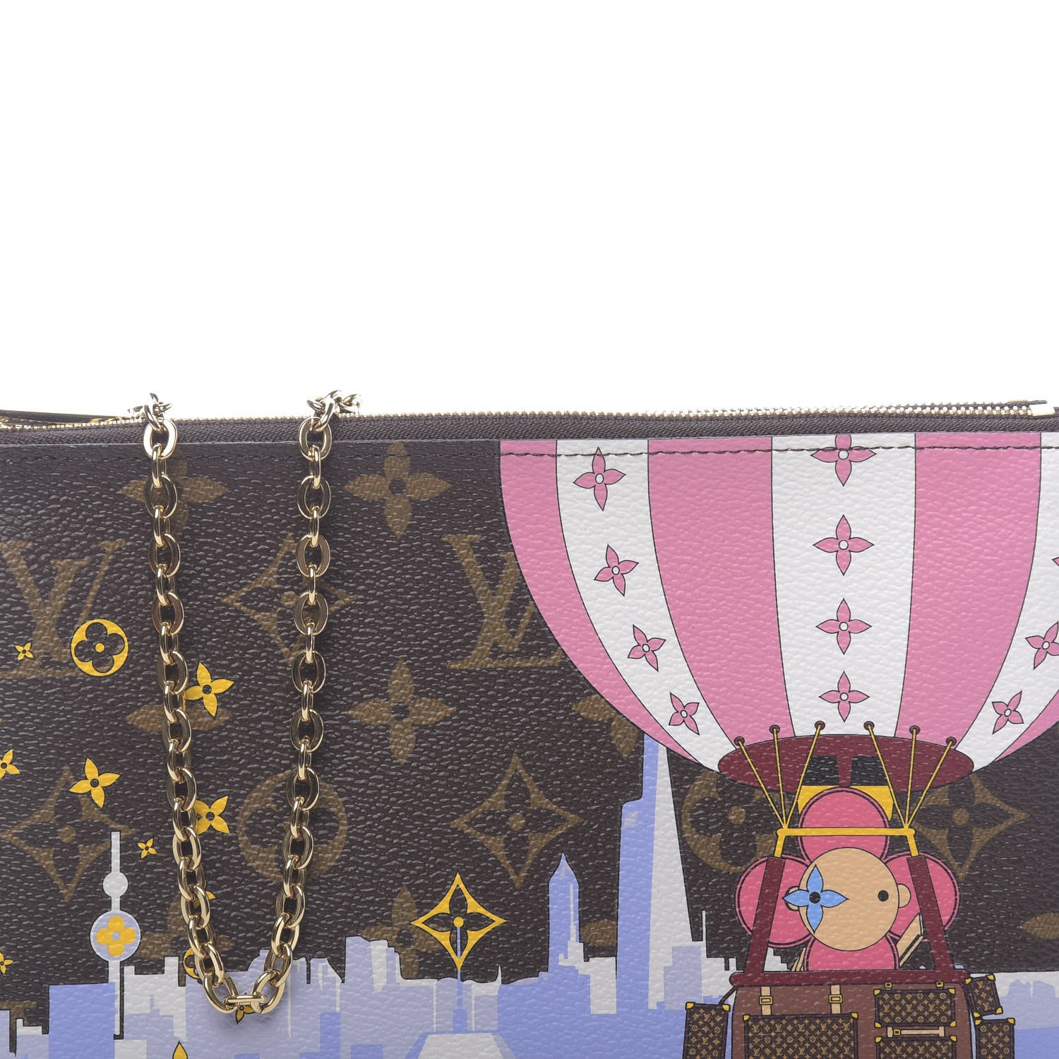 Louis Vuitton Monogram 2019 Christmas Animation Double Zip Pochette 10 of 10