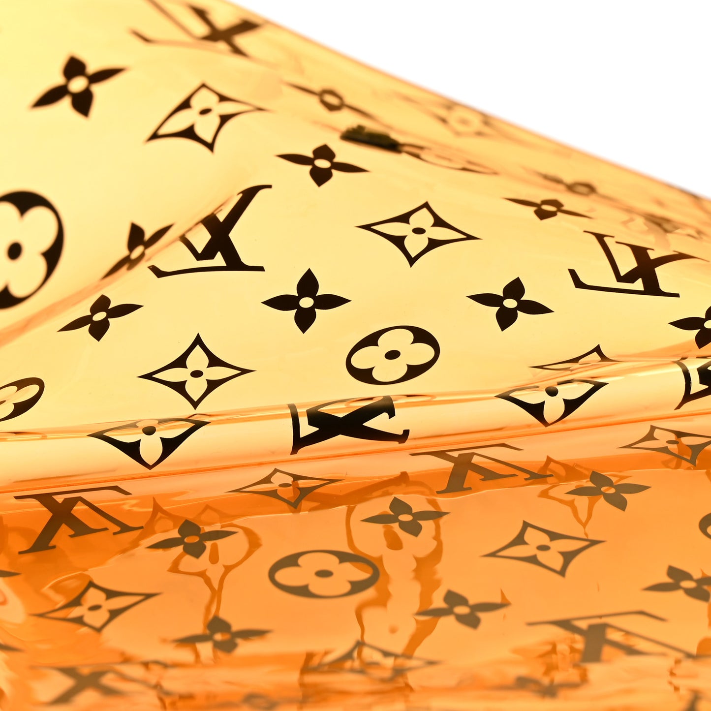 PVC Monogram Printed Envelope Pouch Orange