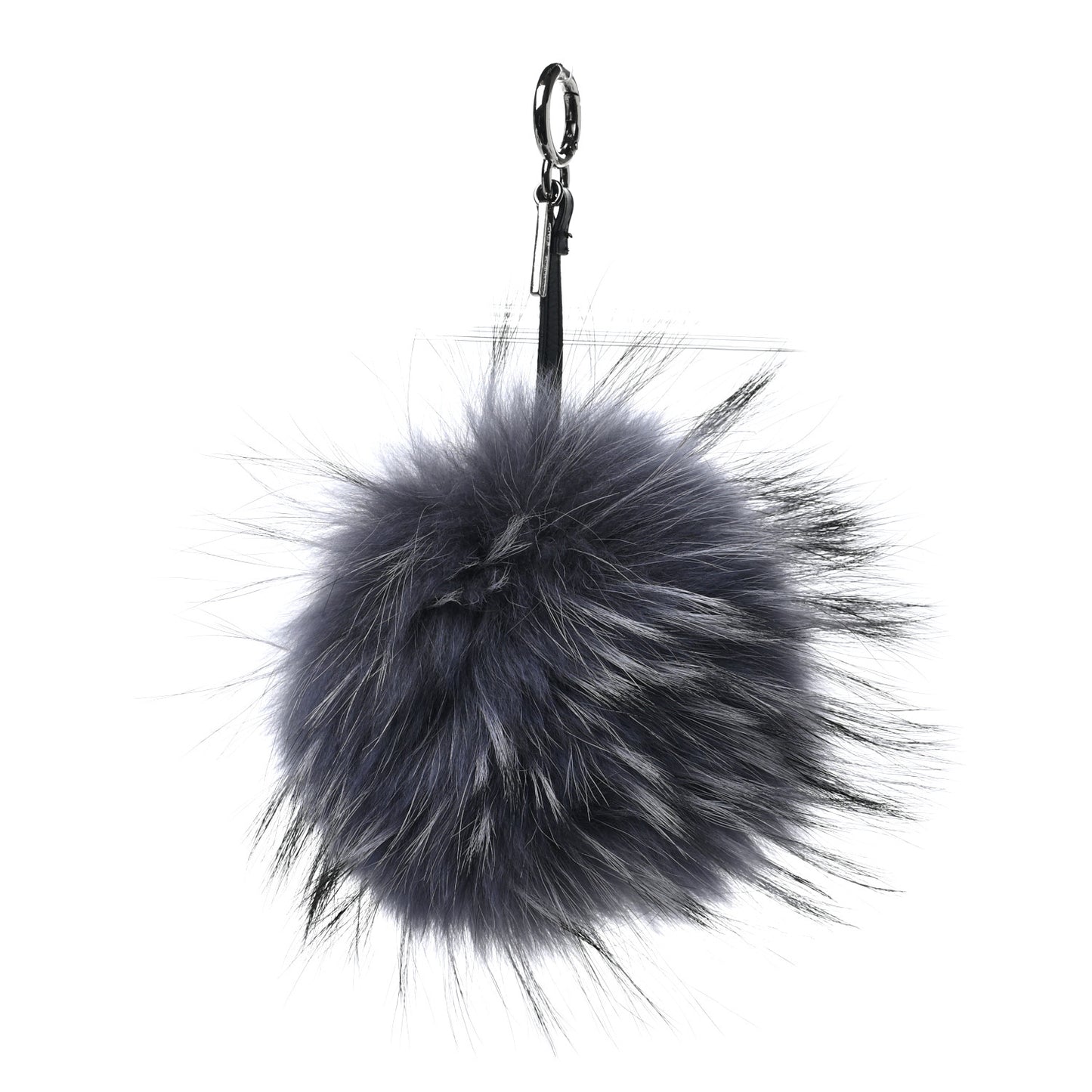 Fox Mink Rabbit Fur Minty Monster Bag Bug Charm Grey Multicolor