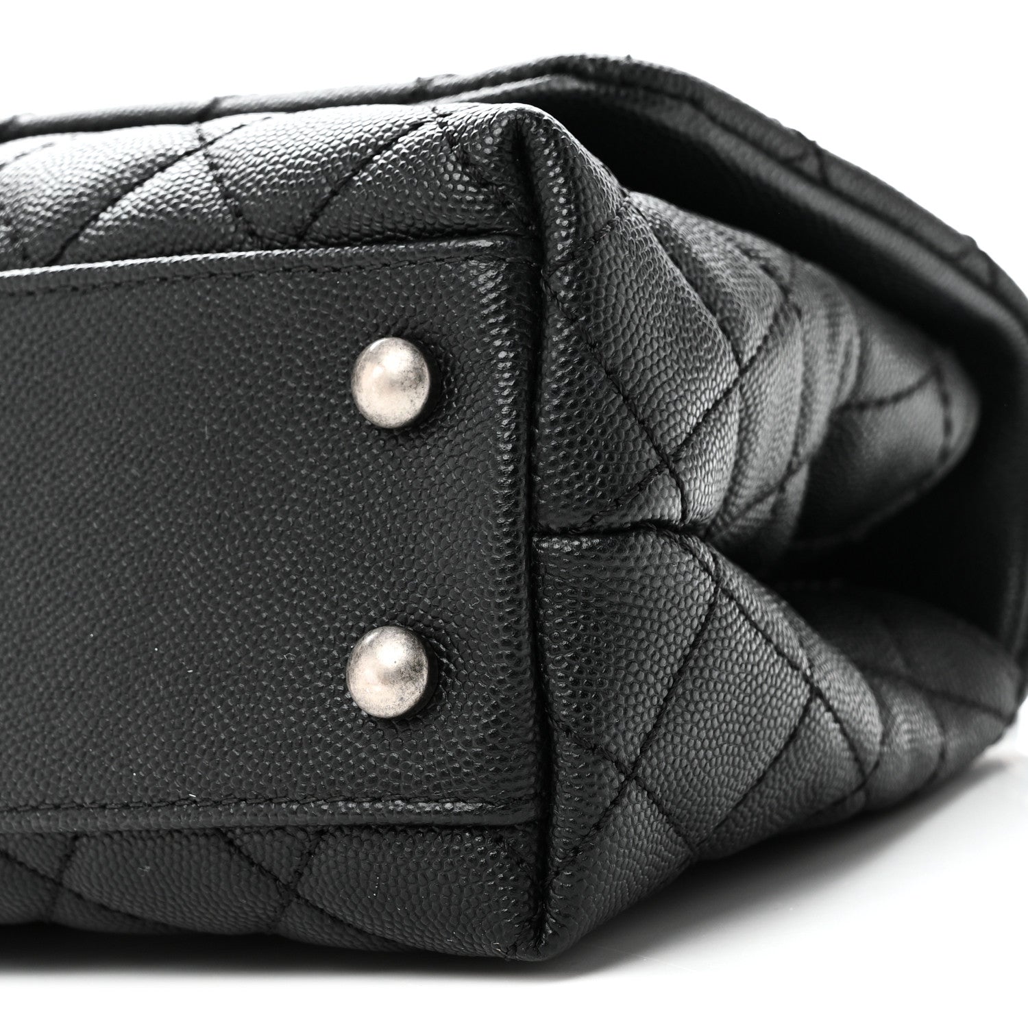 Chanel Caviar Lizard Embossed Quilted Mini Coco Handle Flap Black 10 of 11