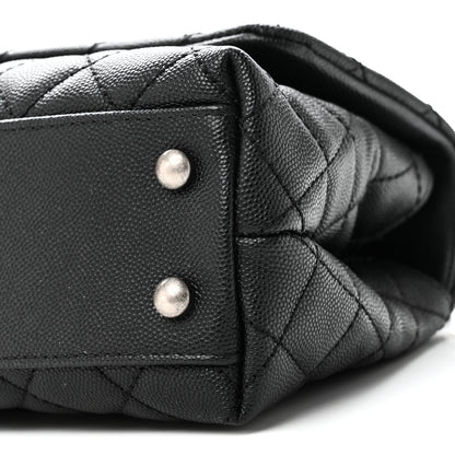 Chanel Caviar Lizard Embossed Quilted Mini Coco Handle Flap Black 10 of 11